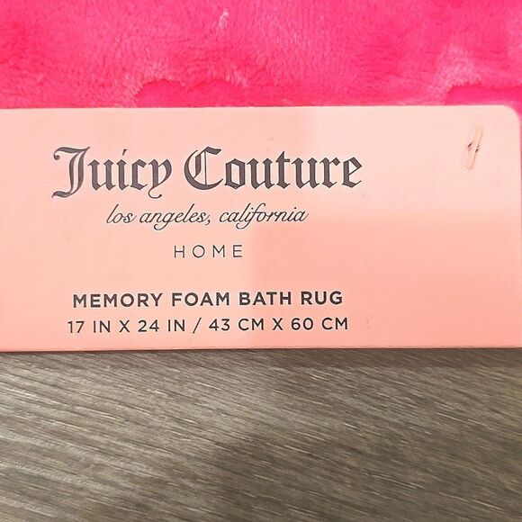 Juicy Couture Home Edged Heart Embossed Memory Foam Bath Rug - Picture 5 of 5